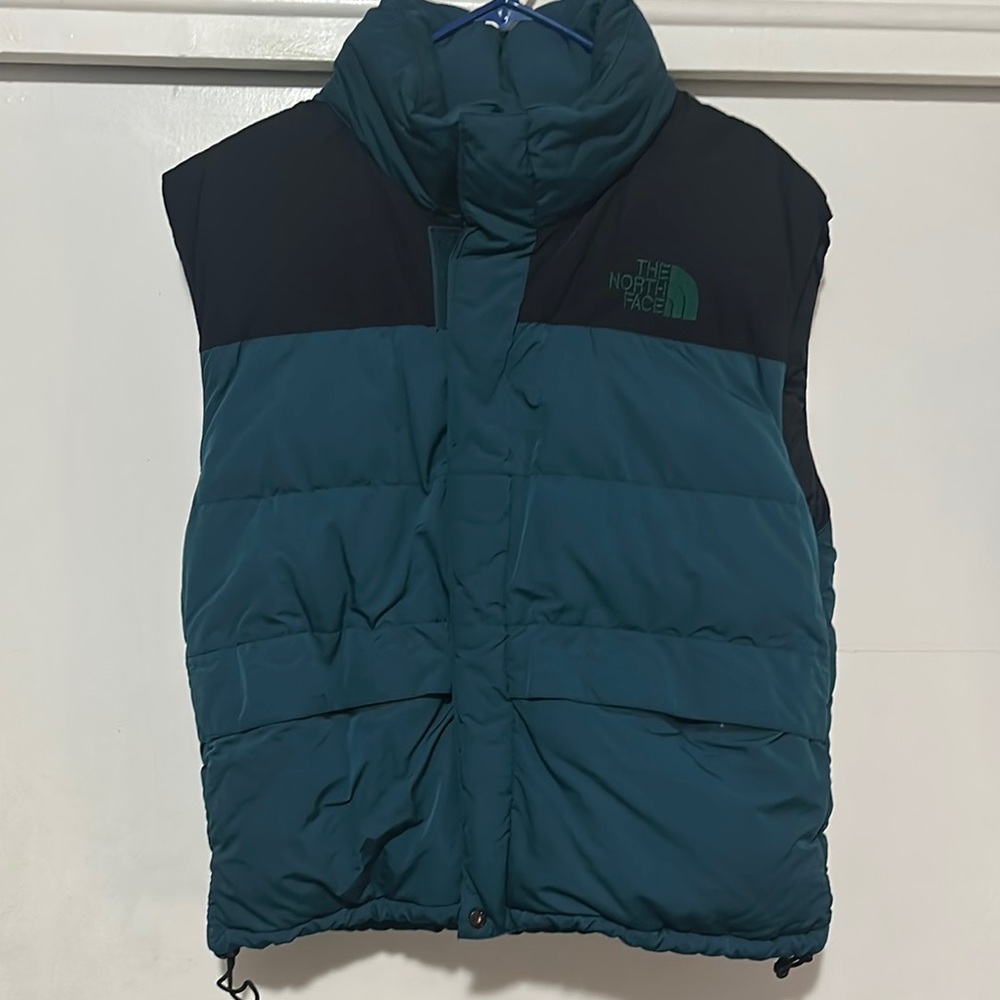 The North Face Teal and Black Puffer Vest